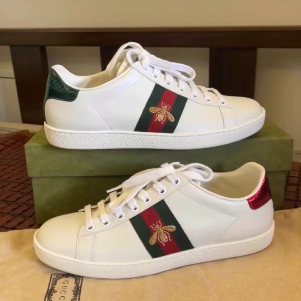 Gucci Ace Web Stripe Bee Sneakers - Picture 3 of 5